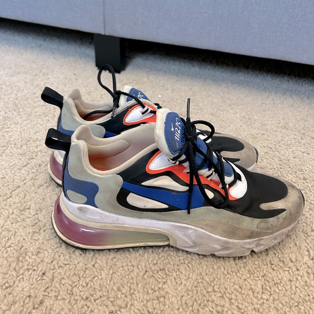 Nike Blue and Orange Sneakers 8.5